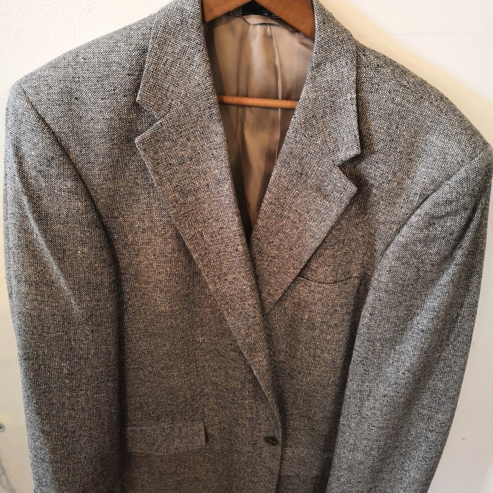 Haspel Mens Size 42L Blazer Sport Coat Jacket Silk